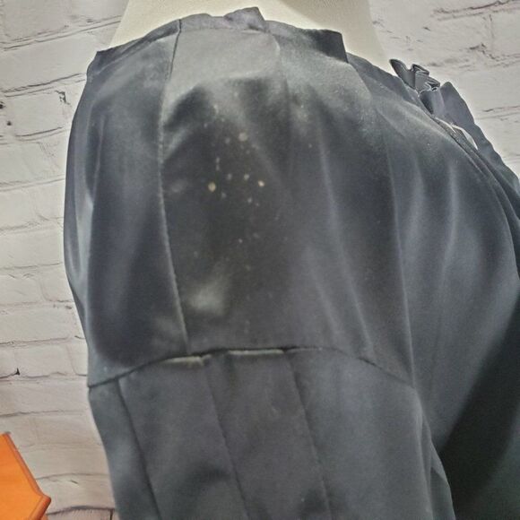 ELLE Black Cropped Dress Cardigan Jeweled Collar Detail Jacket - Picture 4 of 16